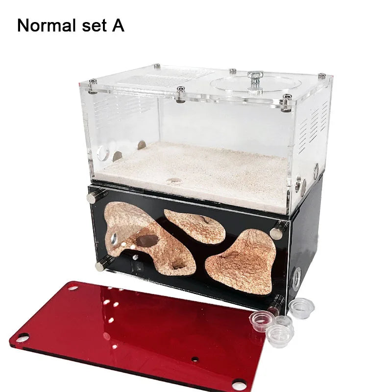 Expanded Anthill Ant House Acrylic Ant Kennel Insect Box Concrete Ant Farm Intelligent Temperature Control Ants Nest Spliceable