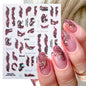 1PCS Marbled Nail Sticker 3D Abstract Lines Sticker Nail Art Supplies Nail Decals Y2K Laser Butterfly Ladies Nail Art Decoration