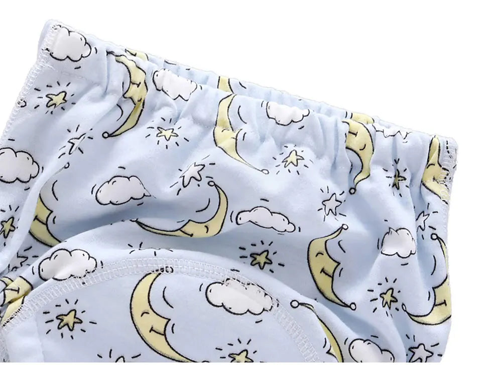 Baby Reusable Potty Training Pants Toddler Cotton Ecological Cloth Diaper Panties Waterproof Washable Nappies Boy Girl Underwear