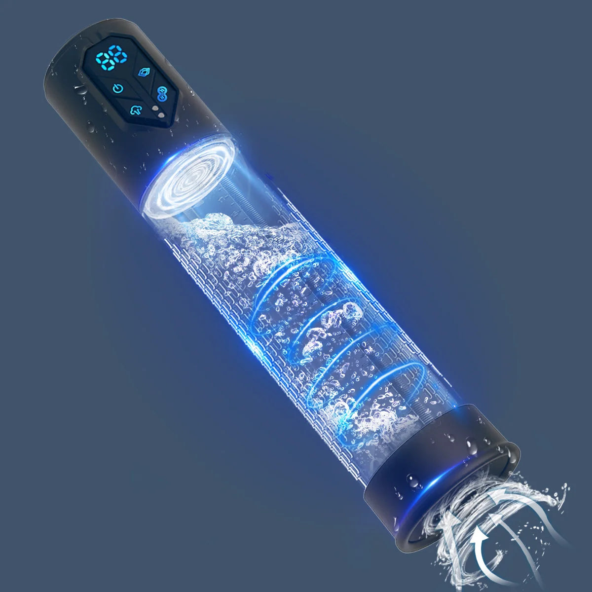 IPX7 Waterproof Electric Penis Pump for Enlargement Man Vacuum Pump Enlargement Extend Pump 4 Suction Levels 2 Silicone Sleeves
