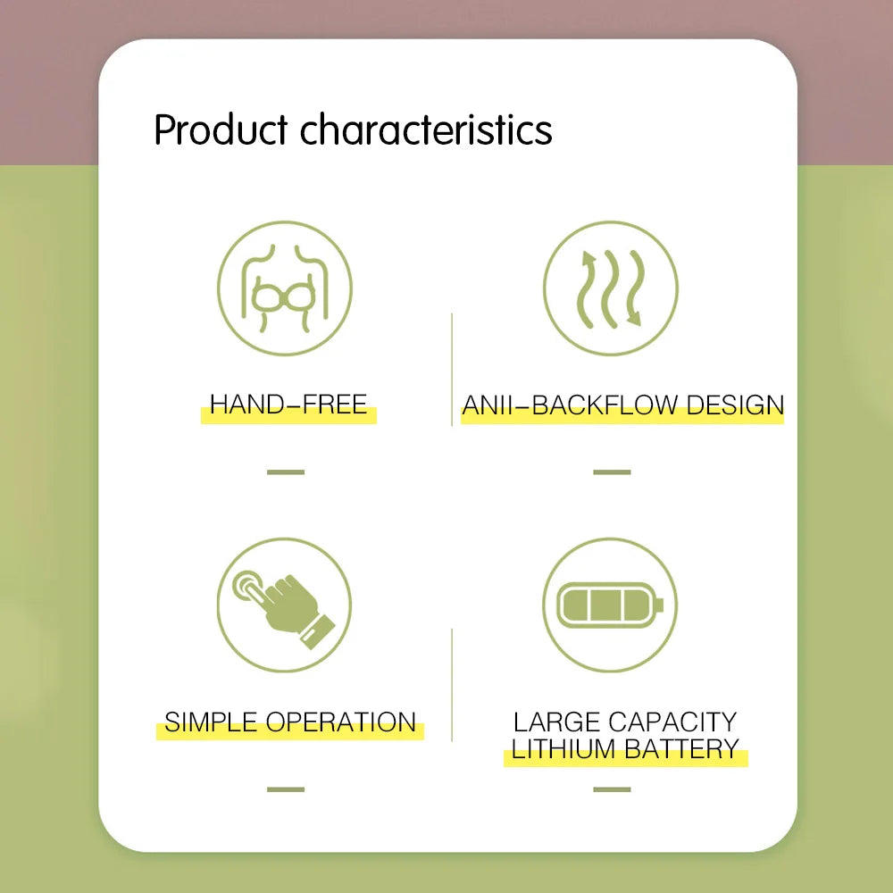2pcs Wearable Breast Pum Hands Free Electric Breast Pump Silent Invisible Breast Pump 3 Modes 9 Levels of Suction 180ML Capacity