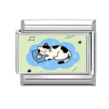 Y2K Cute Funny Sofa Cats Dogs Italian Charm Fit 9mm Stainless Steel Women DIY Bracelet Drop Shipping Fashion Jewelry Wholesale
