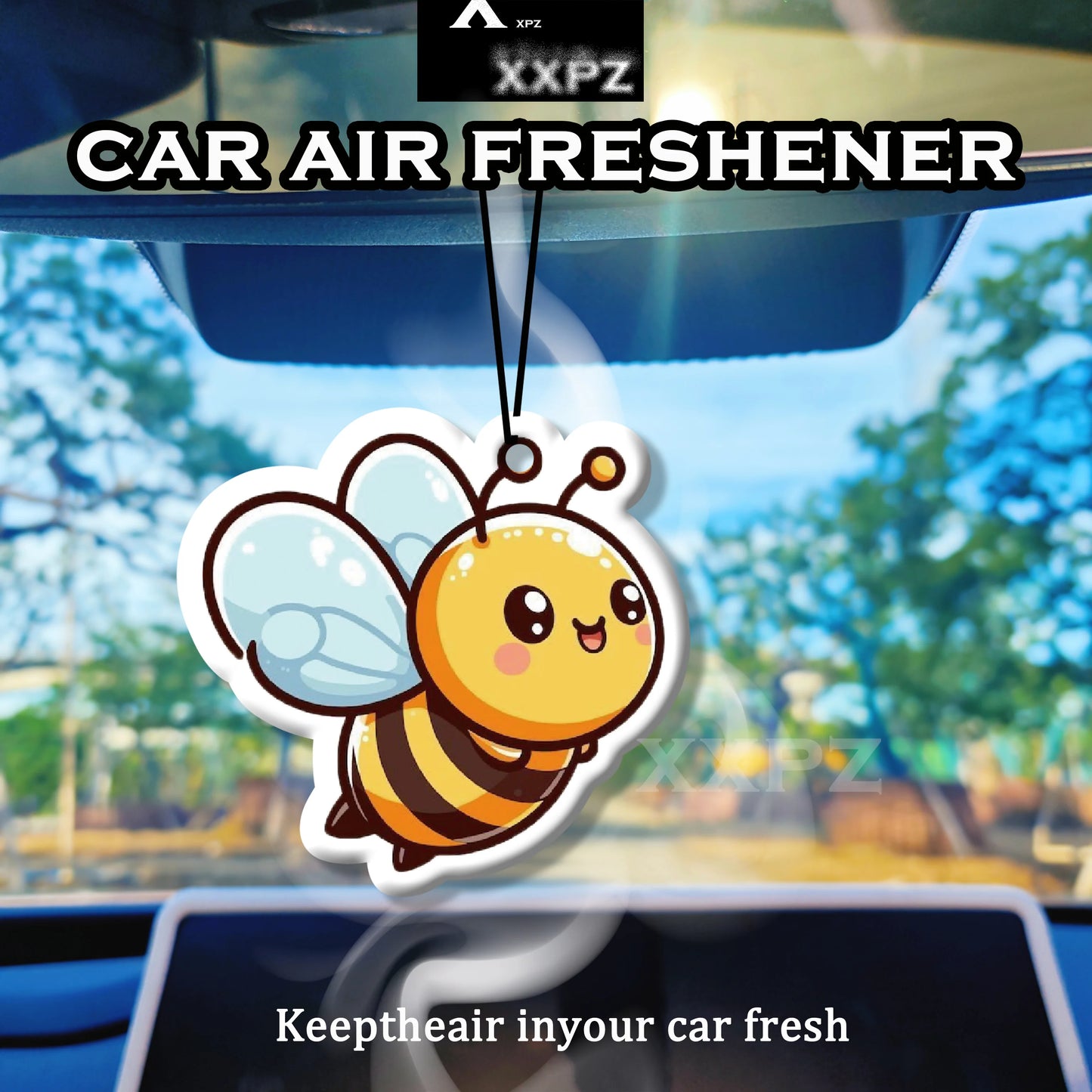 1/3pcs Bee Car Air Freshener Auto Parts Car Hanging Funny Yellow Bee Shape Aromatherapy Scent Gift for Friends New Car