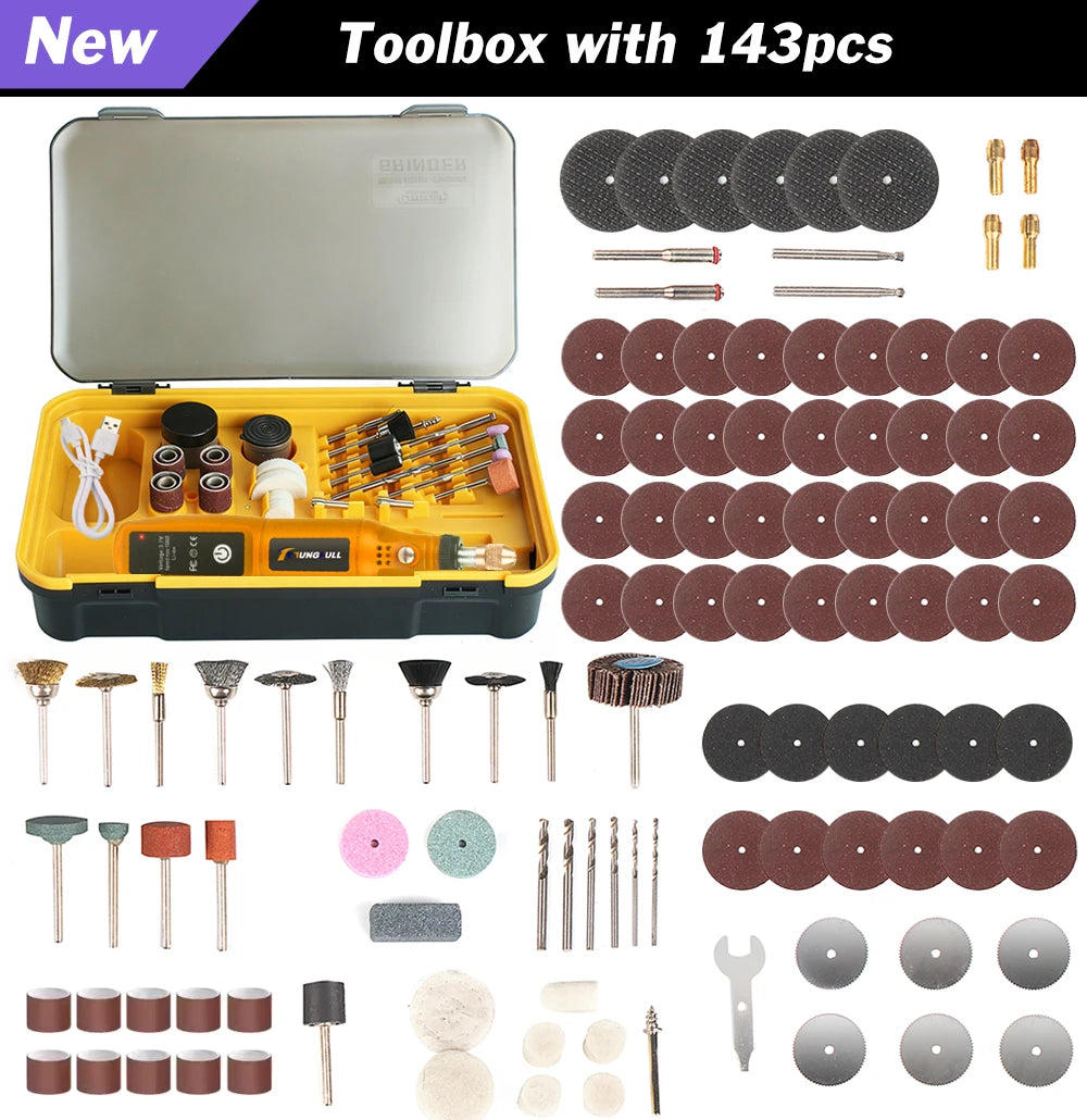 DIY Mini Rotary Tool USB Engraving Tool Dremel Tool Mini Grinder Machine Mini Wireless Drill Rechargeable Polishing Machine