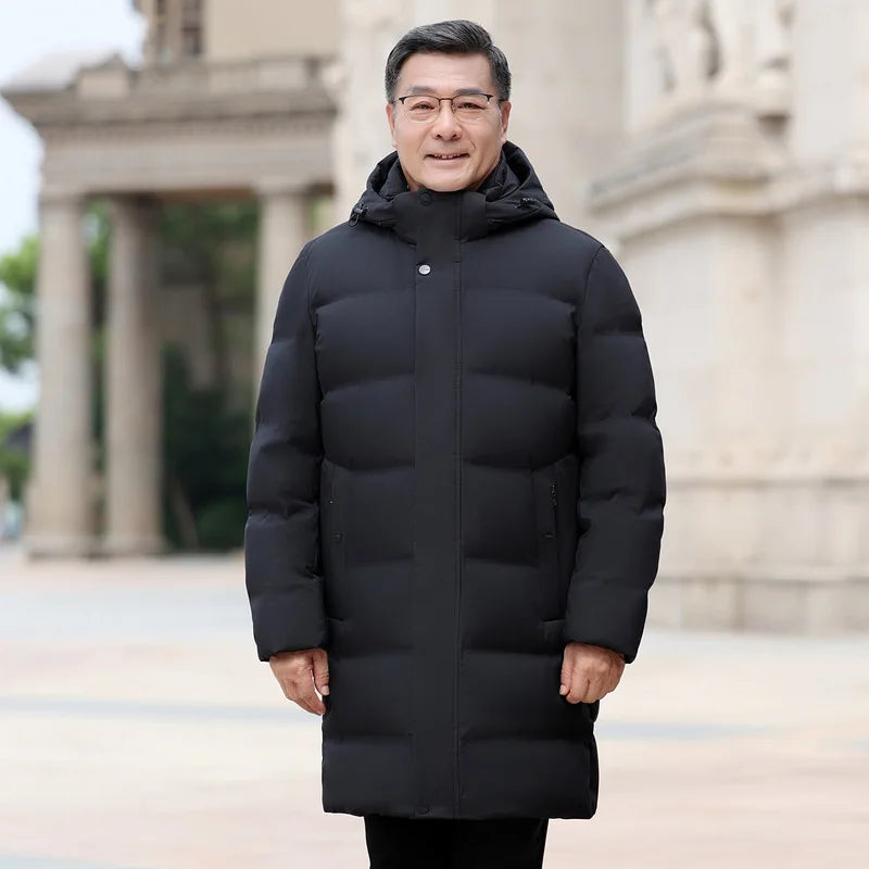 Canada Fashion Winter Jacket for Man Down Coat Parka Men's White Goose Down Jacket -30℃ Hooded Warm Thick Long Padding HXY305