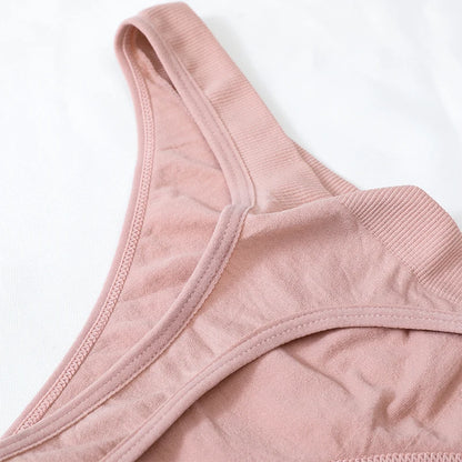 Women Seamless Bra And Panties Set Wire Free Bralette High Leg Cut Thongs Comfort Ribbed Unlined Underwear Sexy Lingerie Set