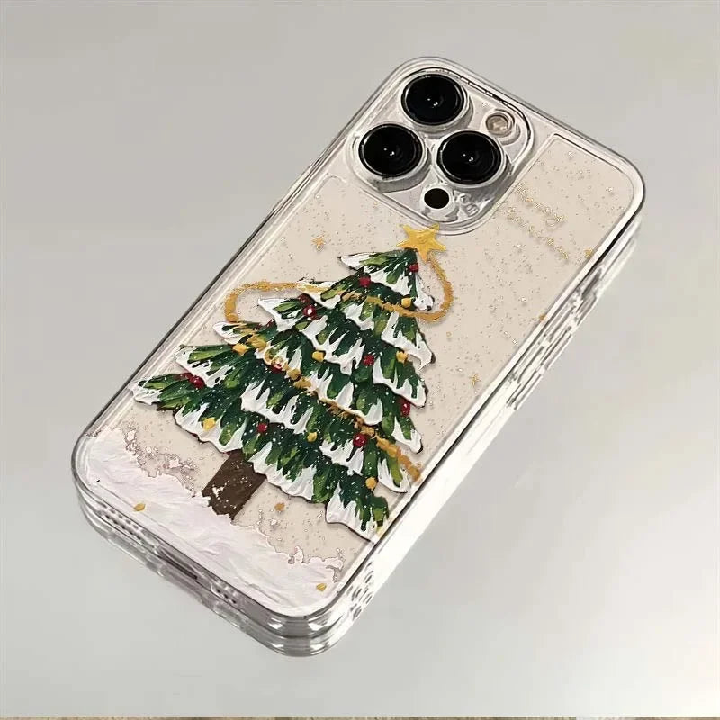 Winter Christmas Case For OPPO Reno 14 13 12 11 10 Pro Plus 14F 13F 11F 12F 7 A78 A79 A98 A38 A18 A58 A60 A57 A77 A3 Pro A2 A5X