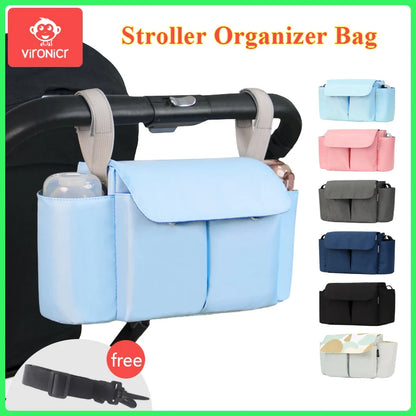 Stroller Organizer Bags Mummy Large Capacity Travel Hanging Bag Bottle Holder Pram Diaper Bags Baby Stroller Accessories