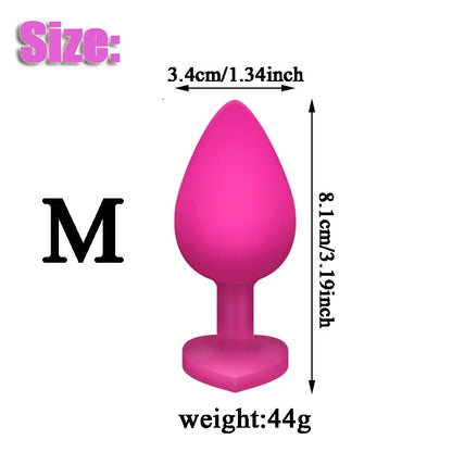 3Pcs Set Butt Anal Plug With Crystal Sex Toys for Women Men Soft Silicone Erotic Massager Stimulator Dildo Adult Product Plug