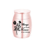 New rose cremation urn for men and women ashes family and friends to share souvenirs stainless steel waterproof ash jar