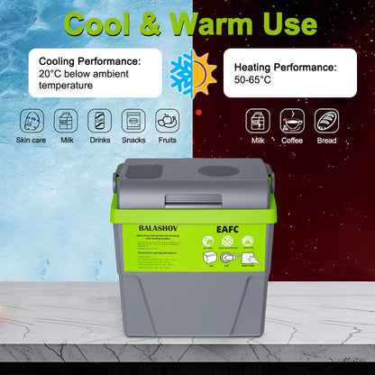 10L 20L Mini Refrigerator 12V/220V Fridge Freezer Portable Compressor Cooler and Heater Ice Box for Driving Camping Picnic
