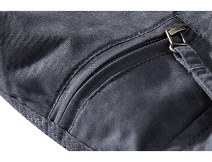 Mens Cargo Shorts 100% Cotton Casual Running Shorts Elastic Waist Hiking Outdoor with a Belt