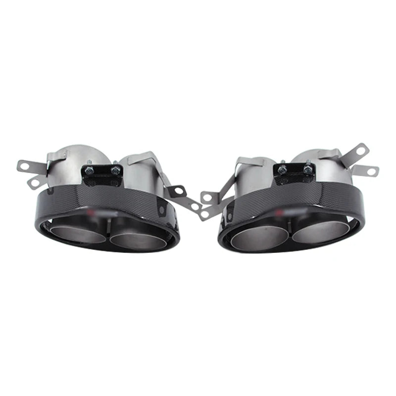 2 Teile/Los Kohle Faser Auspuffspitze für Audi A3 A4 A5 A6 A7 RS3 RS4 RS5 RS6 RS7 Schall Dämpfer Spitze Endrohr Auspuff Anlage
