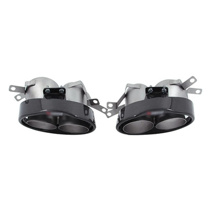 2 Teile/Los Kohle Faser Auspuffspitze für Audi A3 A4 A5 A6 A7 RS3 RS4 RS5 RS6 RS7 Schall Dämpfer Spitze Endrohr Auspuff Anlage