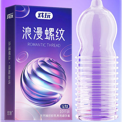 5D Dotted Condoms with Mustache Ribbed G Point Latex Ultra Thin Condom Orgasm Contraceptives Stimulate Vaginal Adults Sex Toys
