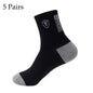 5 Pairs Cotton Sock for Men Sport Breathable Soft Letter Fashion Sneakers High Elastic Middle Tube Stocking Towel Sox Summer