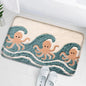 Turtle Bathroom Anti Slip Floor Mat Household Absorbent Foot Mat Mat Bathroom Small Carpet Soft and Comfortable Home Decorative