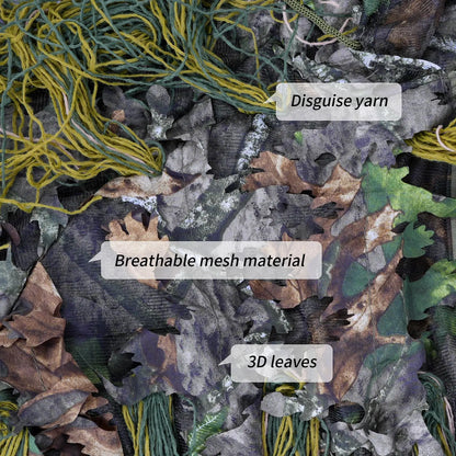 JOAXOR Ghillie Suit 3D Leafy Camo Hunting Suits, Woodland Gilly Suits Gillies Suits for Men, Leaf Camouflage Hunting Suits