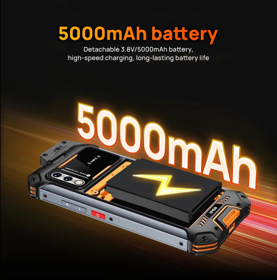 UNIWA W888 ATEX Explosion-proof IP68 Smartphone 4GB 64GB Andriod 11 6.3 Inch NFC Cellphone Walkie Talkie 4G Mobile Phone