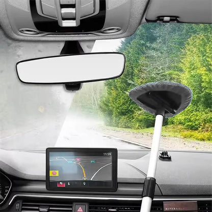 Telescopic Car Window Windshield Cleaning Brush Set Microfiber Window Glass Cleaner Car Window Cleaner Scraping Mist Eliminator