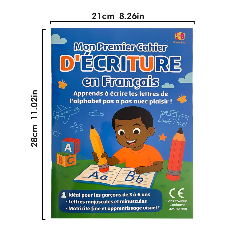 32 Pages French Alphabet Tracing & Writing Practice Book Uppercase & Lowercase French Letters Early Language Learning Workbook