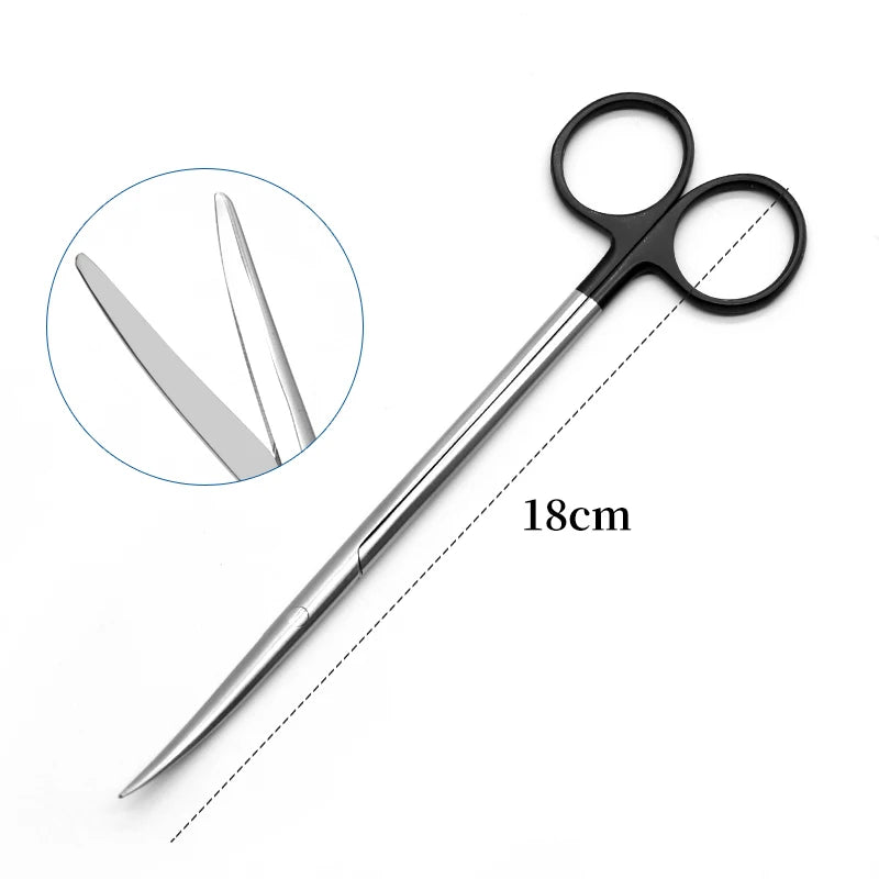 Cutting Tonsil Non-damaged Vocal Cord Cutter Straight Stainless Steel Black Handle Scissors Medical Instruments