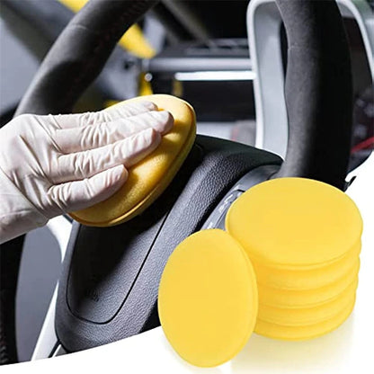 60-12PCS Car Waxing Polish Wax Foam Sponges High Density Detailing Applicator Pad Soft Sponge Detail Washing Car Cleaning Tool