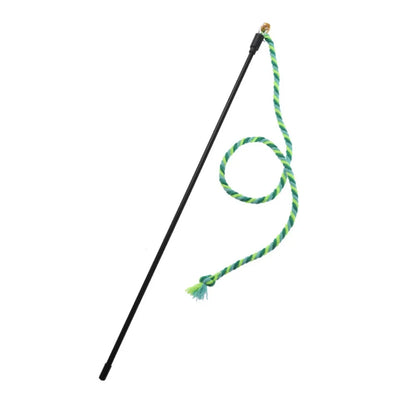 Multi-functional with Bell Cat Wand Cotton Rope Bite Resistant Cat Wand Interactive Play Kitten Teething Stick Pet