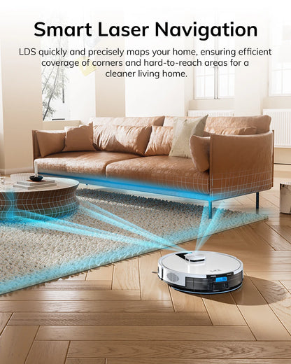 ILIFE A12 Pro Robot Vacuum and Mop Combo, Self Emptying Station for 60 Days, LiDAR Navigation, Home Mapping, No-Go Zones, 2.4G WiFi/App/Alexa/Remote Control, for Hard Floors