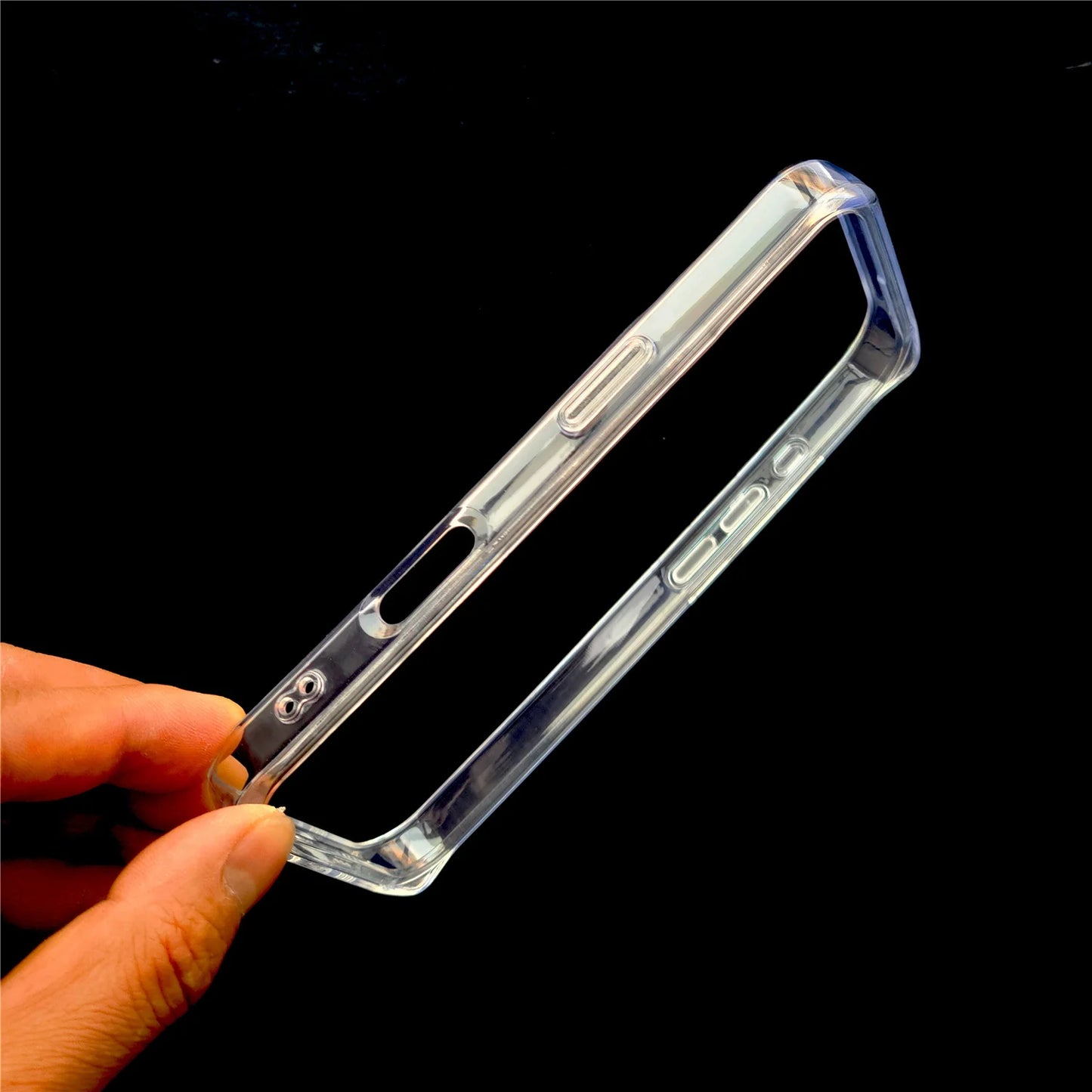Slim Clear Silicone Bumper Frame For iphone 16 Pro Max 15 14 13 12 Mini Soft TPU Anti-Knock Protective Phone Case