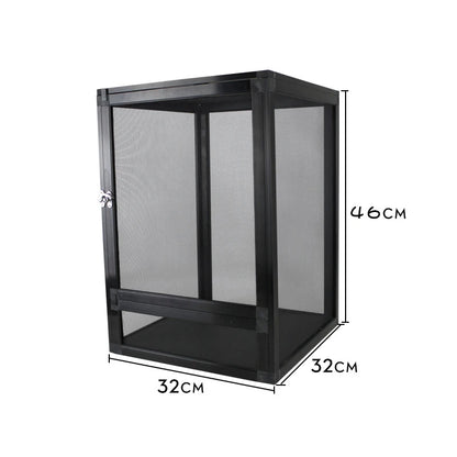 Reptile Terrarium Tall Landscape Ecological Tank Metal Mesh Door Breeding Cage Front Opening Reptile Rainforest Habitats