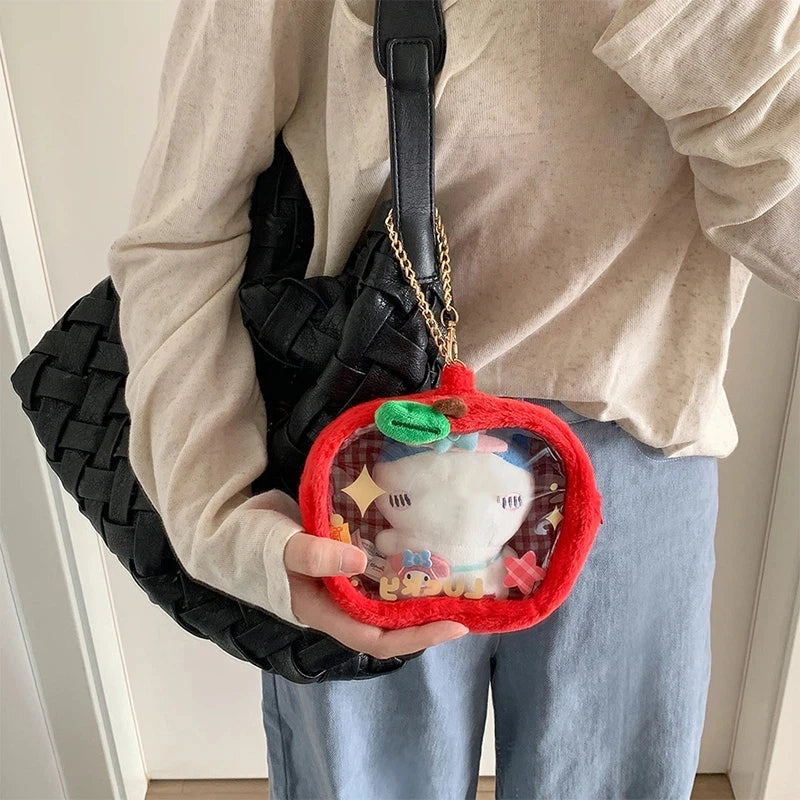 Japanese Tote Bag Fashion Concert Shoulder Bag Student Backpack Transparent Multi-pocket Messenger Bag Zipper Storage Pain Bag