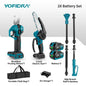YOFIDRA 3IN1 Brushless Electric Chainsaw Telescoping Pole High Branch Saw Woodworking Pruning Power Tool  Makita 21V Battery Pin