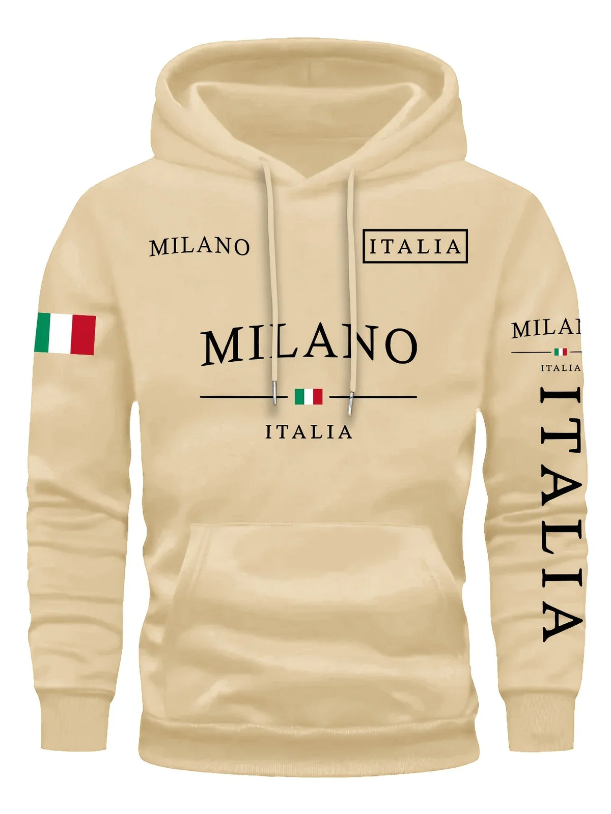 ITALIA MILANO Men Women Hoodie Outdoor Street Casual Sports Vacation Trend Spring Autumn Winter Couple Sweatshirt Top Clothing