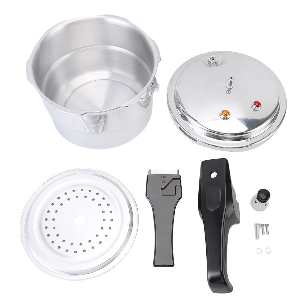 Pressure Canner Pressure Cooker 3L Explosion Proof Aluminum Stovetop Fast Cooking Canning Cooker Pot with Steam Rack for Kitchen