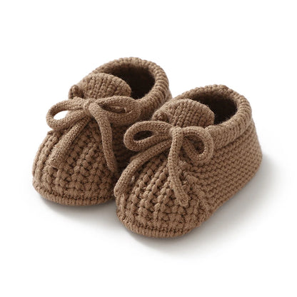 Baby Shoes Knitted Newborn Bed Footwear 0-18M Warm Clothing Accessories Infant Boys Girls First Boots Fashion Solid Toddler Kid