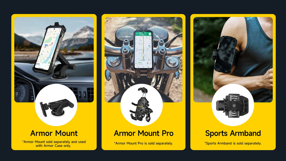 Ulefone Armor 27T Pro+ 5G Rugged Phone 10600mAh Android 15 Smartphone 50MP+64MP Night Camera 6.78" 120Hz 24GB+256GB NFC Mobile
