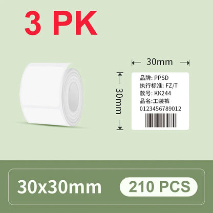 30/40mm Width Thermal Label Paper Roll White Self-adhesive Sticker Waterproof Barcode Food Price DIY Tag For Printer M220 P50