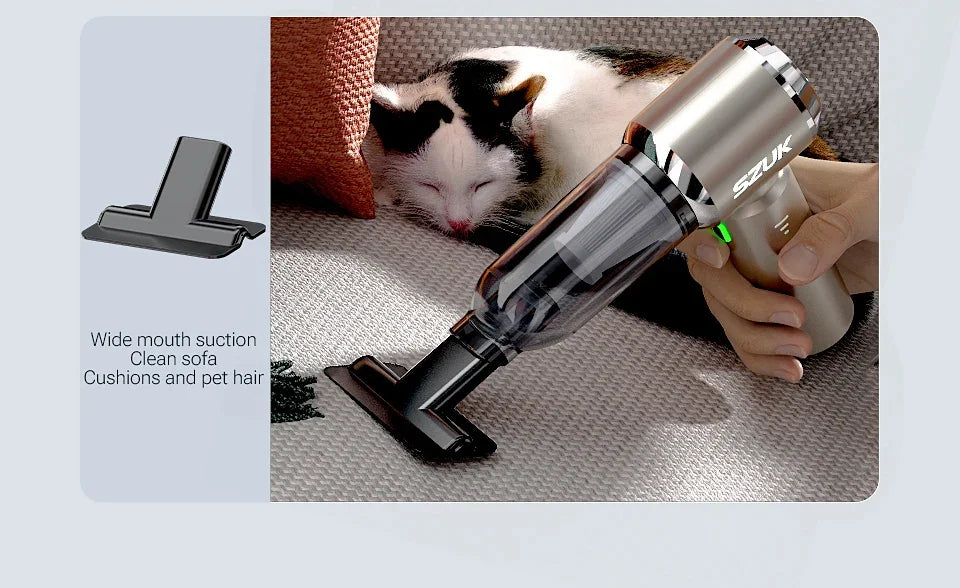 SZUK 18000PA Portable Vacuum Cleaner for Car  Dust Blower Cordless Handheld Car Vacuum Cleraner Powerful Mini Vacuum Cleaner