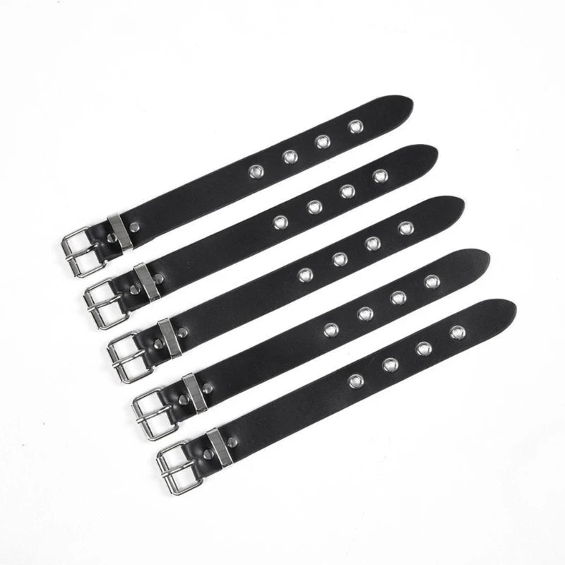 Cool Punk Bracelets Men Women Retro Bracelet Adjustable Wrist Belt Buckle Styles Cuff Bangle Bracelet for Party Club Daily Wear