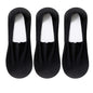 3Pairs Men Boat Socks Thin Breathable Soft Casual Summer Invisible Sock High Quality Solid Color Silicone Non-slip Low Cut Sox