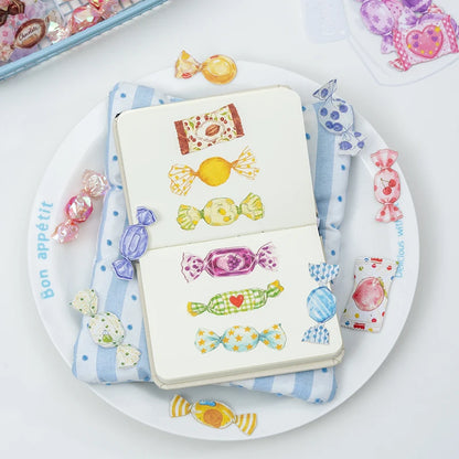Candy Shaped Sticker Pack, Sweet Style Stickers for Junk Journal Decoration, Decorative Stickers for Water Cups, Photo Frames
