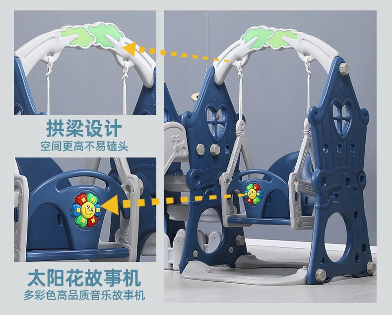 Tqh Children Slide Indoor Home Child Baby Slide and Swing Combination Baby Small Toy Family Amusement Park