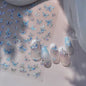 Shiny Jelly Butterfly Charming Golden Gradient Bowknot 5D Self Adhesive Nail Art Sticker Flower Petal Rhinestone Manicure Decals