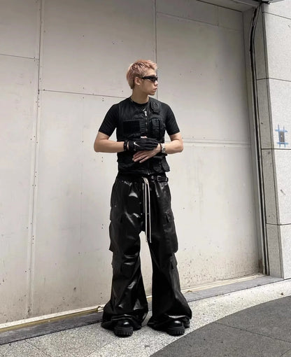 Owen Seak Men Cargo Pants Casual Loose Gothic Men's Trousers Autumn High Street Black Long Pant Size XL