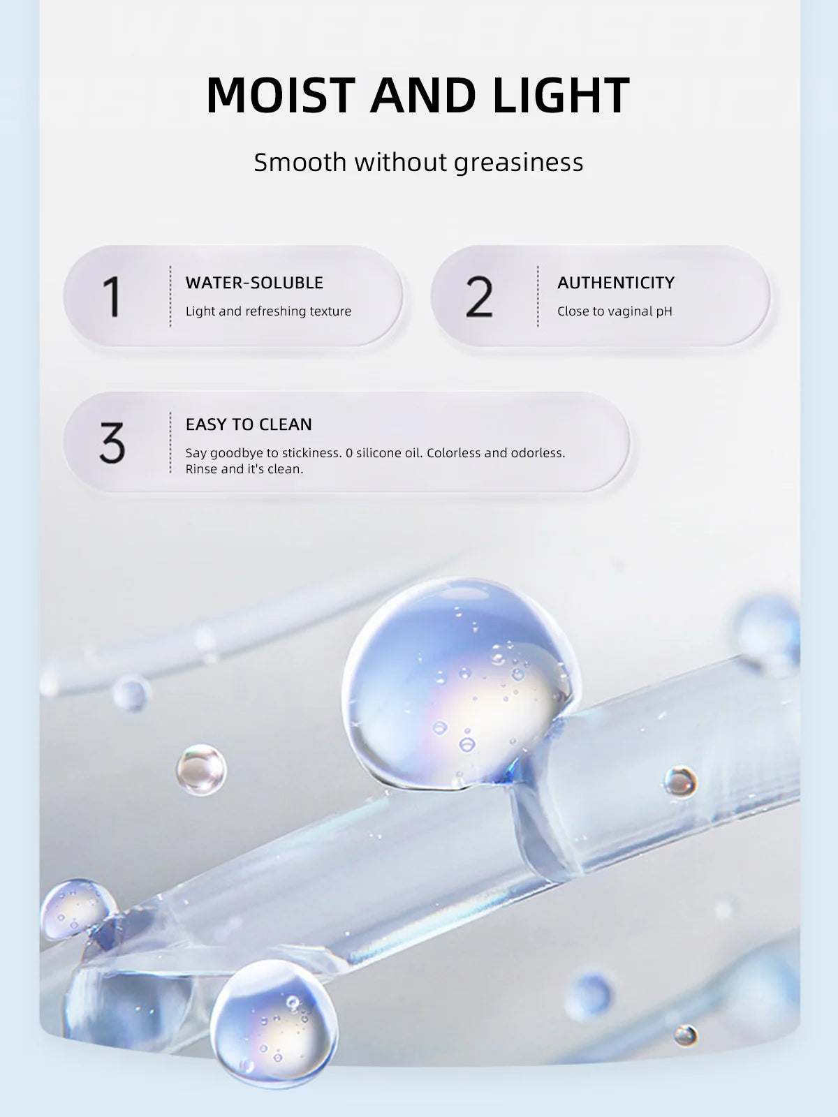 Water-Based Lubricant Safe Vaginal Anal, Wash-Free Lube for Couples, Adult Erotic Tools Compatible Condoms Toys