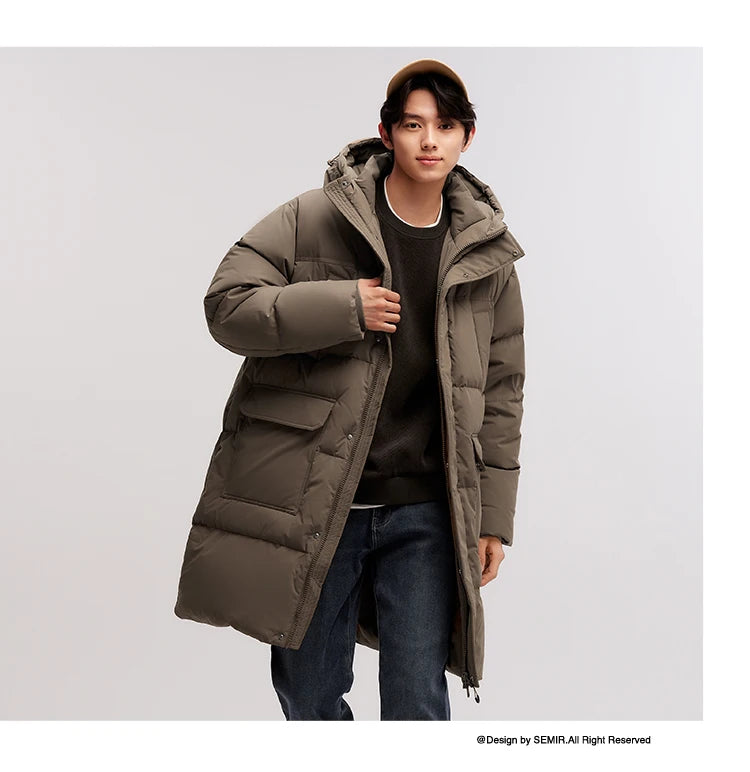 Semir Down Jacket Men 2026 New Waterproof Thick Outerwear Long Length Winter Clothing Couple