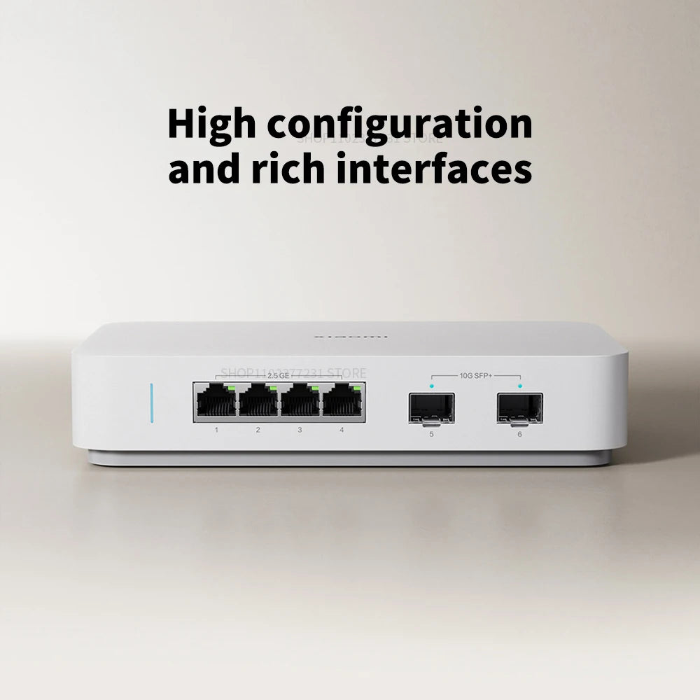 NEW Xiaomi Mi 10G Ethernet Switch 4×2.5G+2×10GMbps Mini Network Switches VLAN Ethernet Splitter Lan Router 6 Ports Hub Switch
