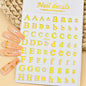 3D Glittery Gothic Letter Design Nail Art Stickers Uppercase Alphabet Letters Artistic Designs DIY Nail Art Decals Decoration #1