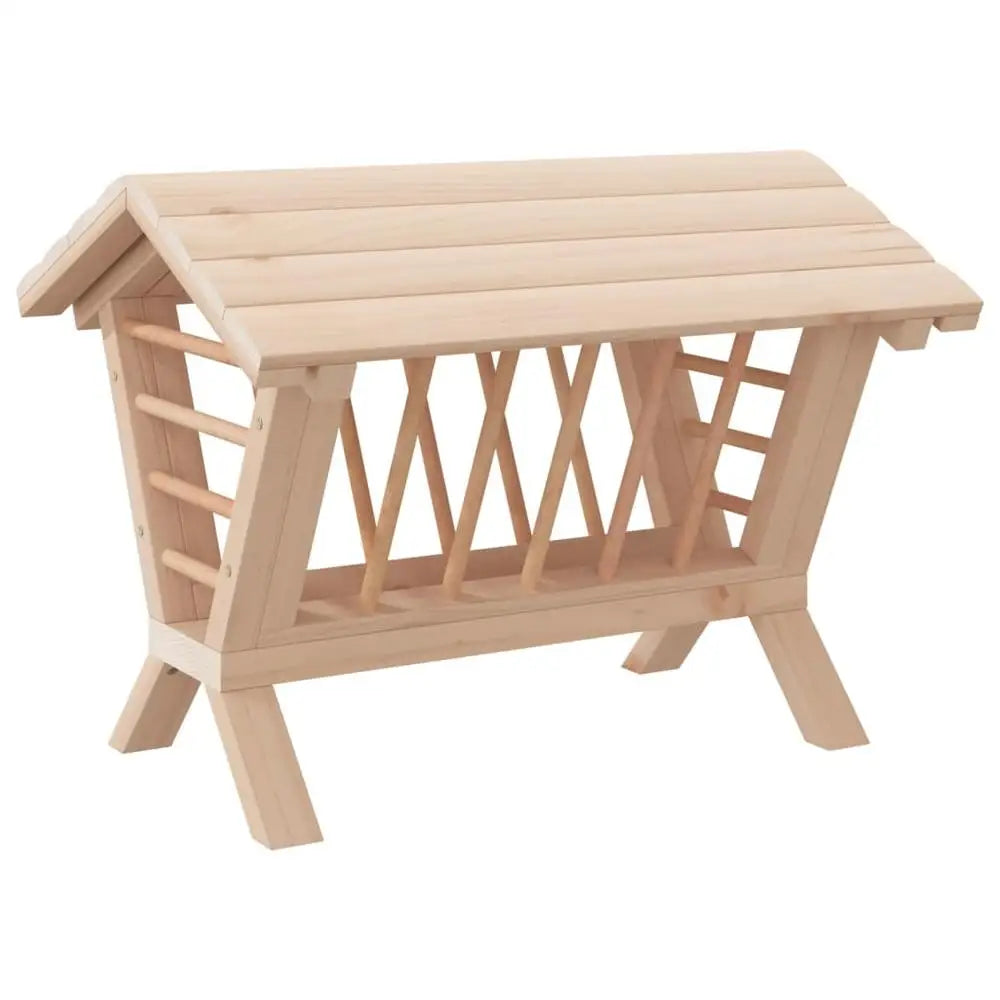 44x33x33 Cm Rabbit Hay Feeder, Solid Fir Wood Hay Rack, Large Capacity Feeding Holder, Helps Reduce Hay Mess, Easy To Use, For Rabbit Cage, Bunny Hutch, Small Animal Feeding Area